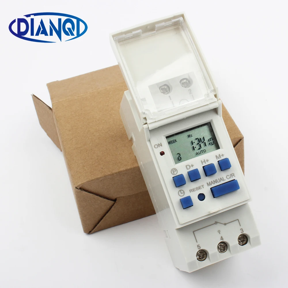

DIGITAL PROGRAMMABLE Timer TIME RELAY Microcomputer Electronic Digital TIMER SWITCH Relay Control 12V Din Rail mount tp8a16
