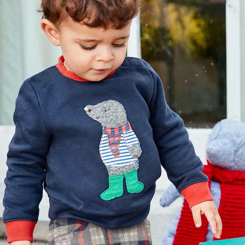 Jumping Meters Baby Boy Sweatshirt Animal Children Hoodies for Boys