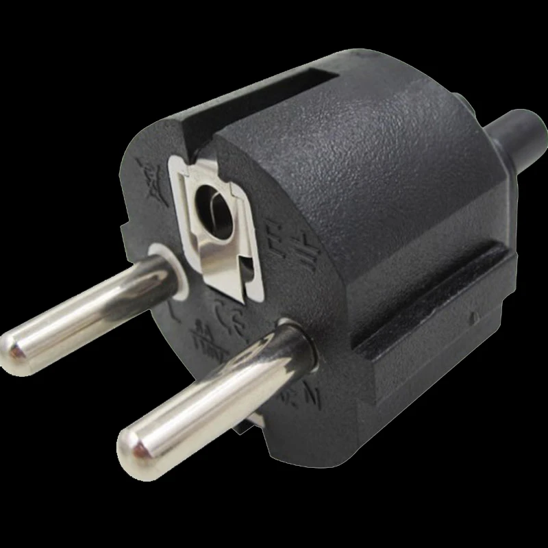 

2PCS 250V 10A EU Mains Plug 2Pin Power Cable Connector Wire Converter For Computer Power Adapter