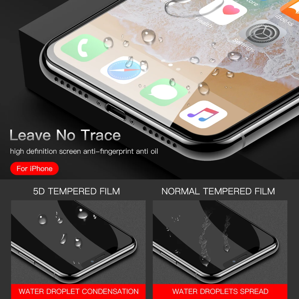  5D Gehärtetem Glas für iPhone 6 6 s Screen Protector 7 8 Plus Schutzhülle Protector Glas Volle Abde