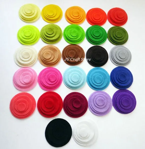 Набор из 1000 шт. разноцветные 20-50 мм Разноцветные круги из фетра для шитья войлочные пакеты аппликации оптом
