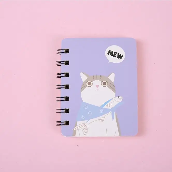 H 1 шт. Kawaii Мультфильм Единорог животное катушки карманный мини блокнот на спирали творческие молочные еженедельные журналы для планирования сделать это Памятка Примечание - Цвет: H
