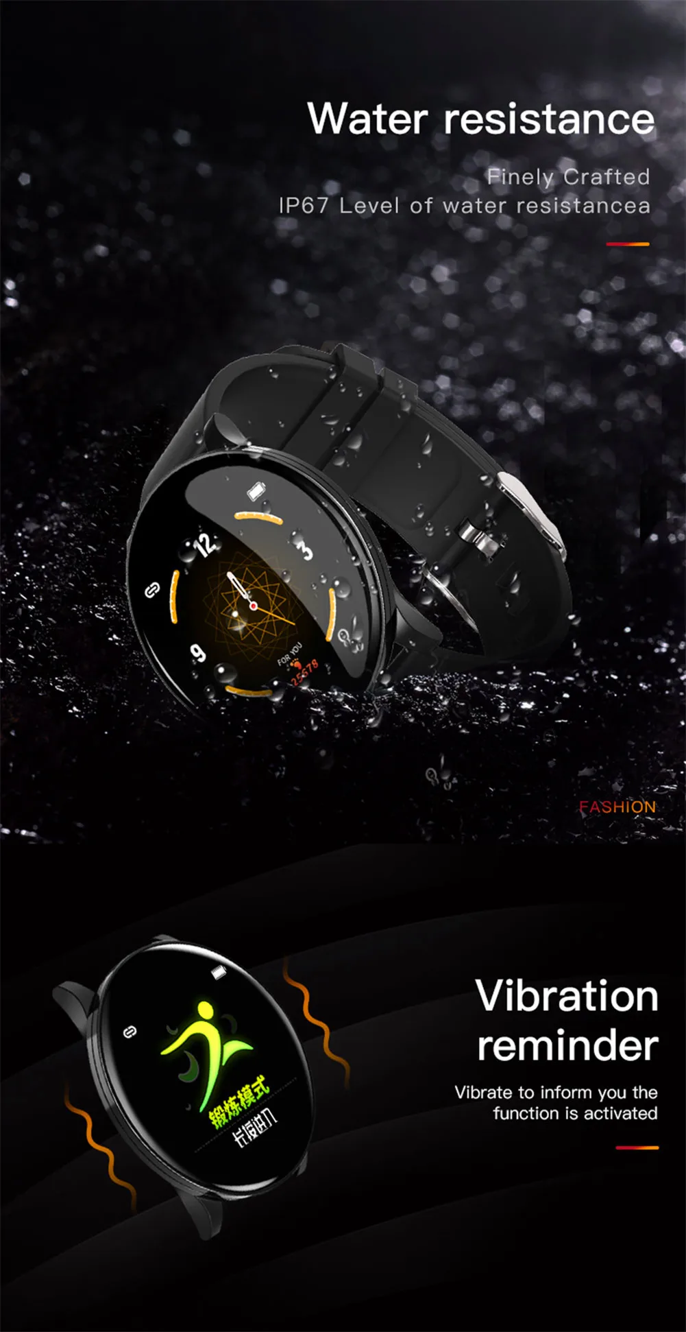e freqüência cardíaca tela de toque smartwatch