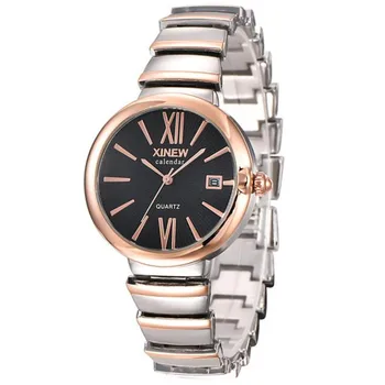 

Fashion Ladies Watches Luxury Gold Stainless Steel Quartz Date Wrist Watch Ladies Dress Watch Clock Relogio Feminino