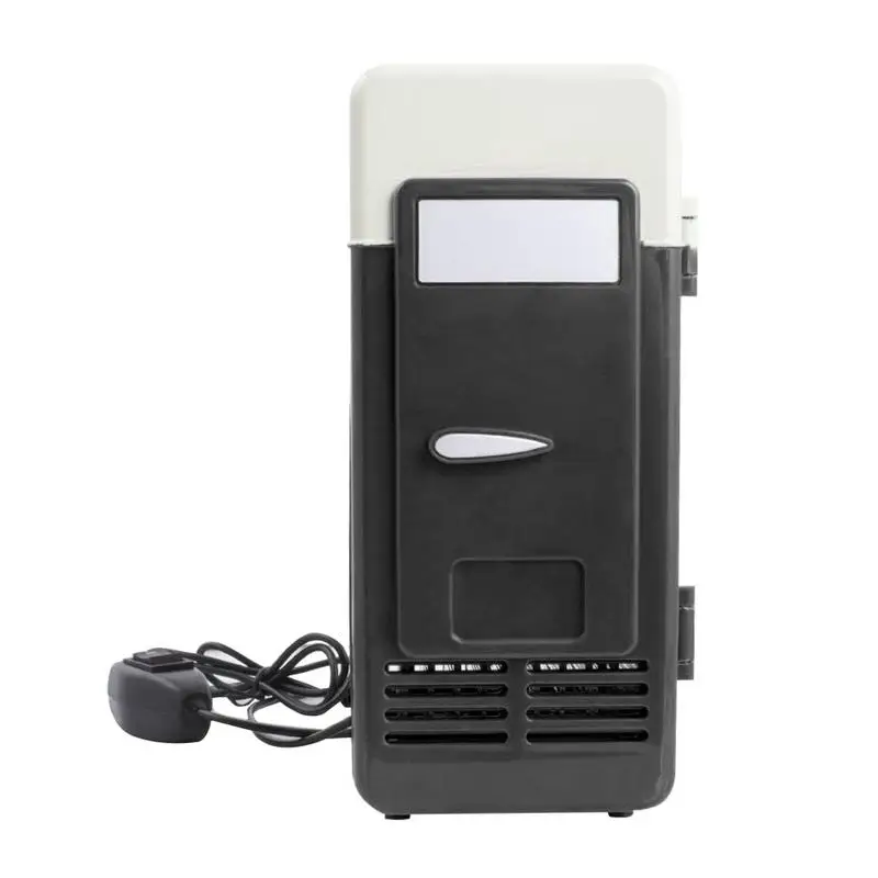 Black 5 в USB порты автомобиля USB миниатюрный холодильник, холодильник со встроенным светодиодный ным светом не требуется батареи - Название цвета: Black