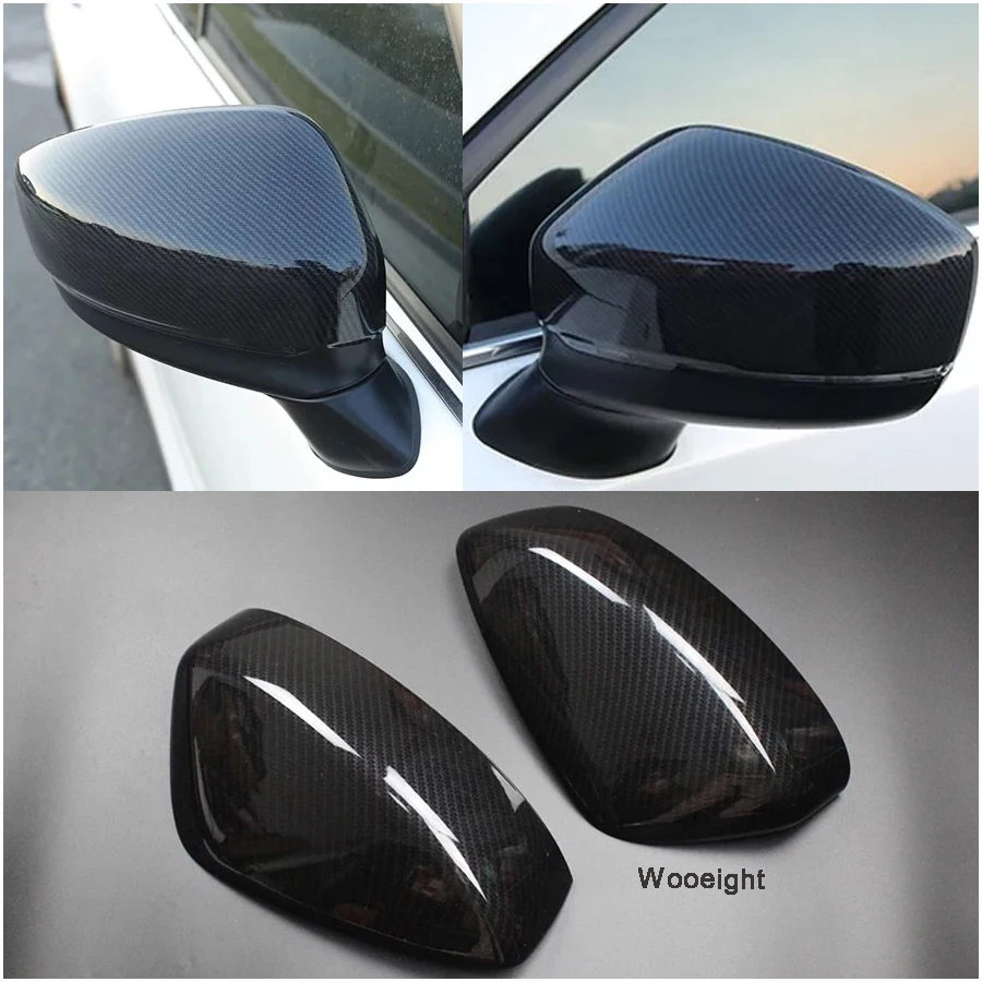 2Pcs For Mazda CX-5 CX5 2017 2018 Sport Carbon Fiber Door Side Rearview Mirror Cover Trim Decoration Frame (6)