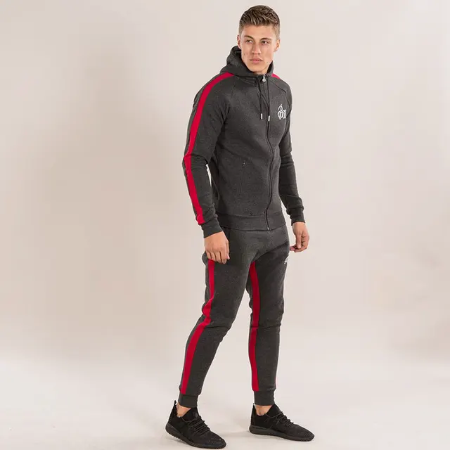 Mens Bodybuilding Skin Tight Long Sleeves Hoodie Slim Fit Sweatshirt ...