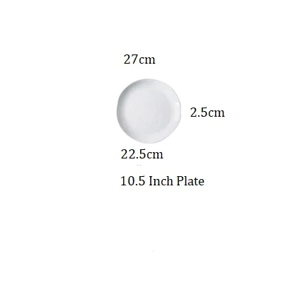 10.5 Inch Plate Керамическая японский стиль риса мгновенная супница большая суповая миска Студенческая домашняя фарфоровая обеденная чаша - Цвет: 10.5 Inch Plate