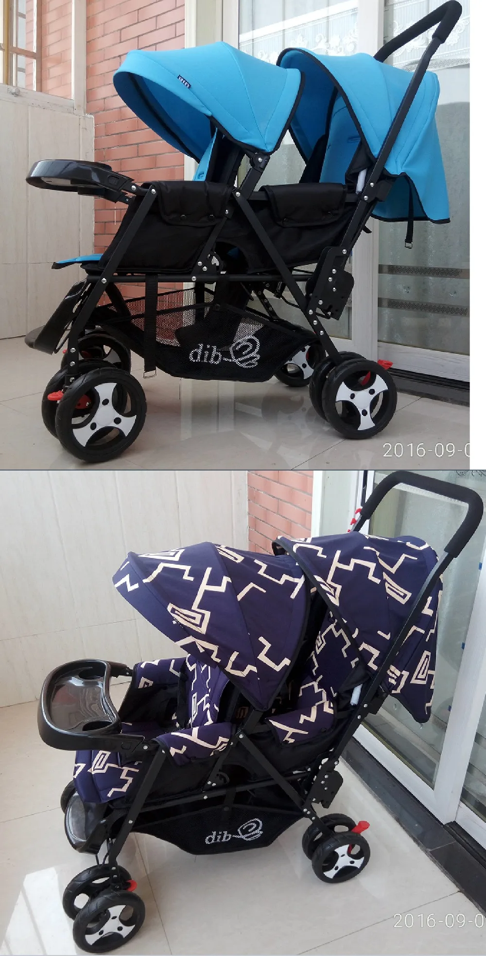 double strollers chicco DuoGlider similar dib brand with feeding plate (6)