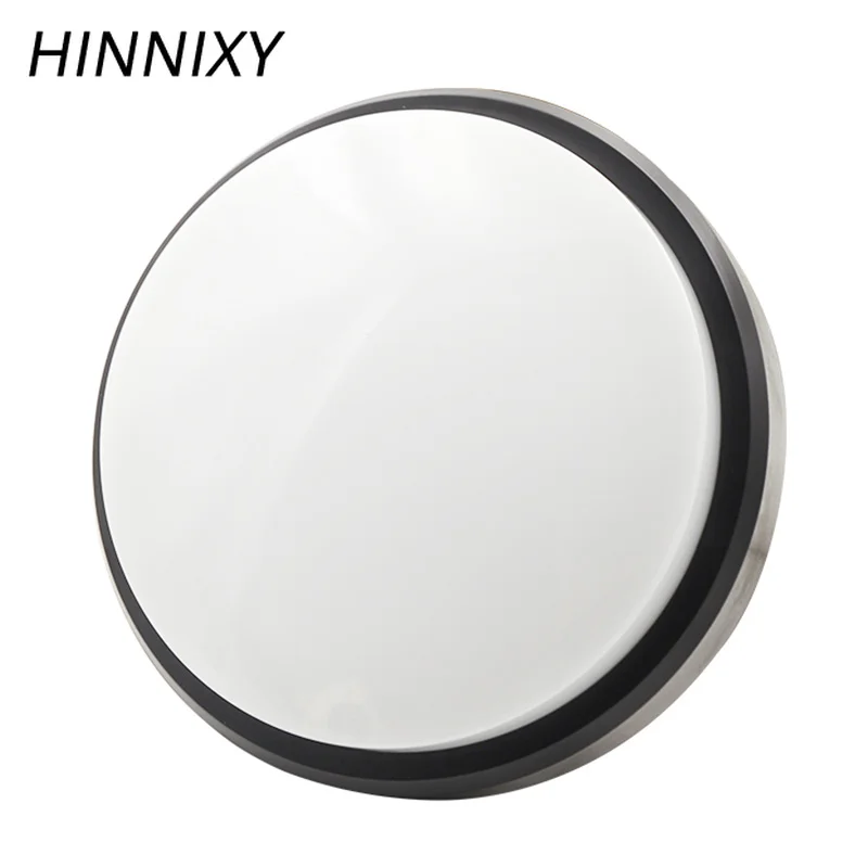 Hinnixy LED IP54 Водонепроницаемая потолочная лампа черно белая круглая форма 220 В 15 Вт 18
