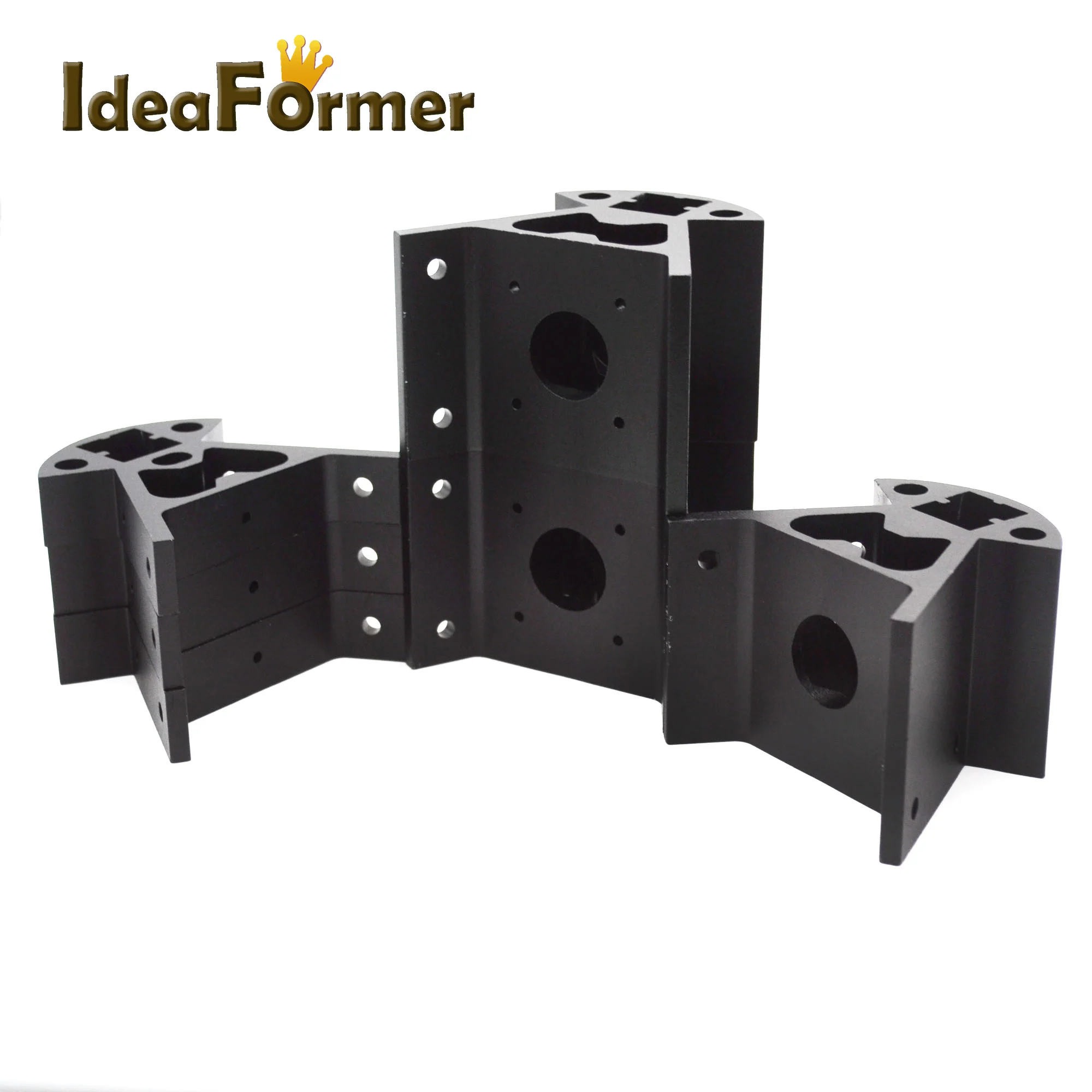 Cena Kossel Reprap 3D drukarki części 2020 ze stopu aluminium ze stopu aluminium rogi profil wysokiej jakości 3 sztuk dół + 3 sztuk top 1 zestaw czarny Vertex