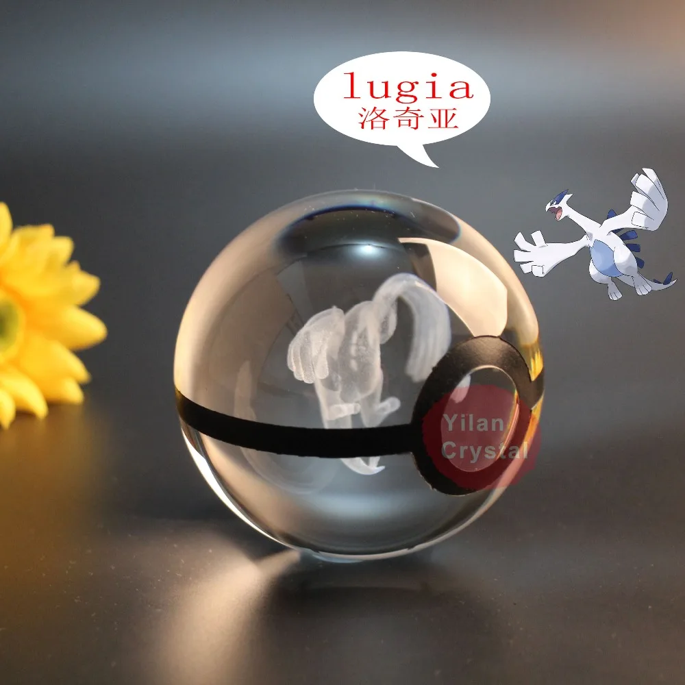 3d лазерный Покемон дизайн Lugia Go шар хорошего качества K9 кристалл со светодиодной