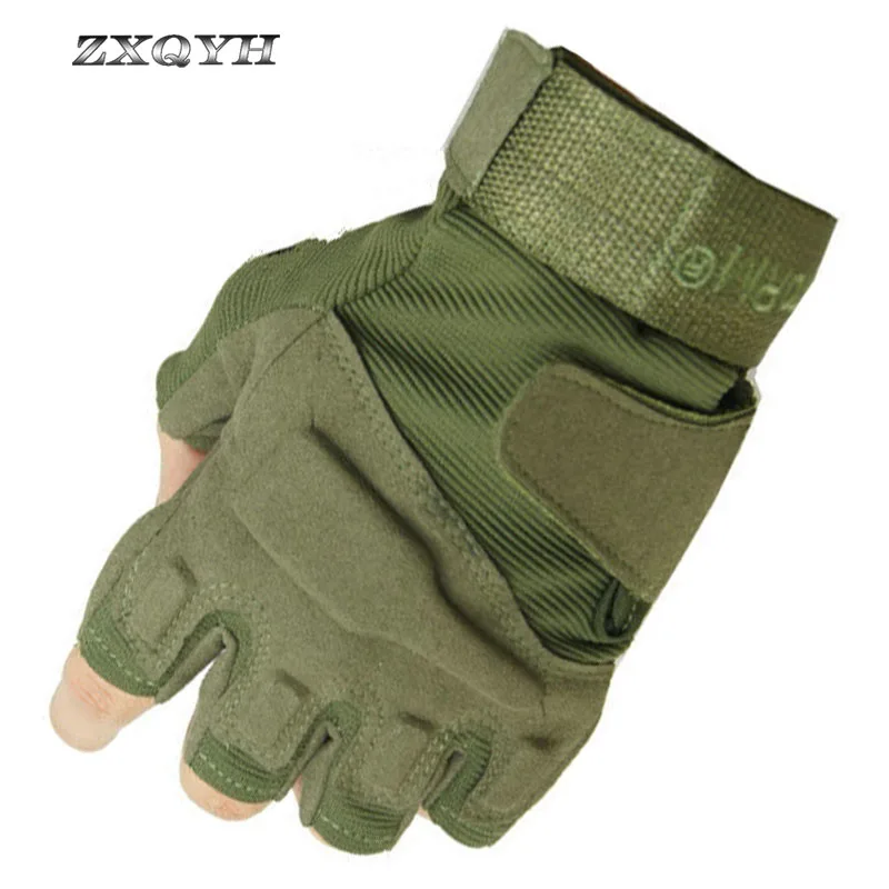 

ZXQYH Tactical Fingerless Gloves Hiking Climbing Gloves Military Army Combat Mittens Shooting Paintball Half Finger Gloves