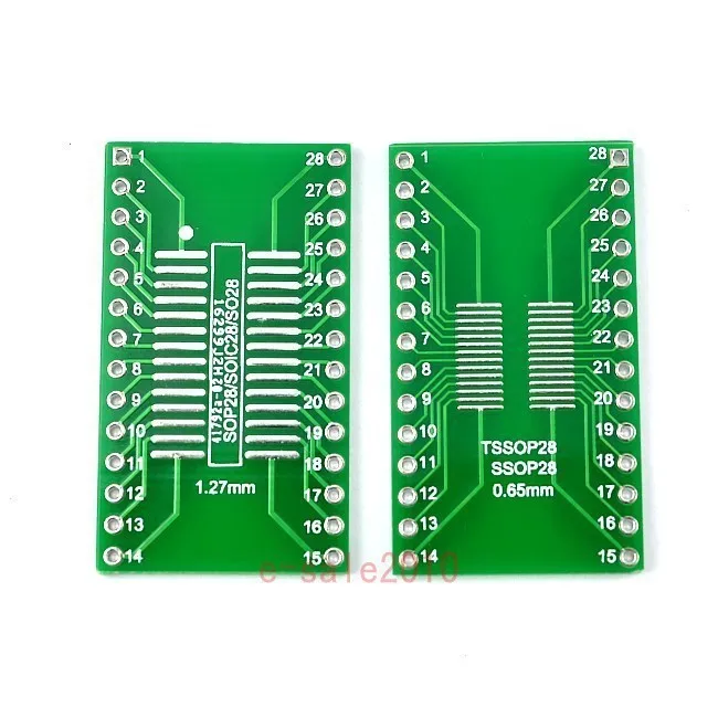 5PCS TSSOP28 SSOP28 to DIP28 0.65/1.27mm pitch adapter transfer board AD9850 5PCS TSSOP28 SSOP28 to DIP28 0.65/1.27mm pitch adapter transfer board AD9850
