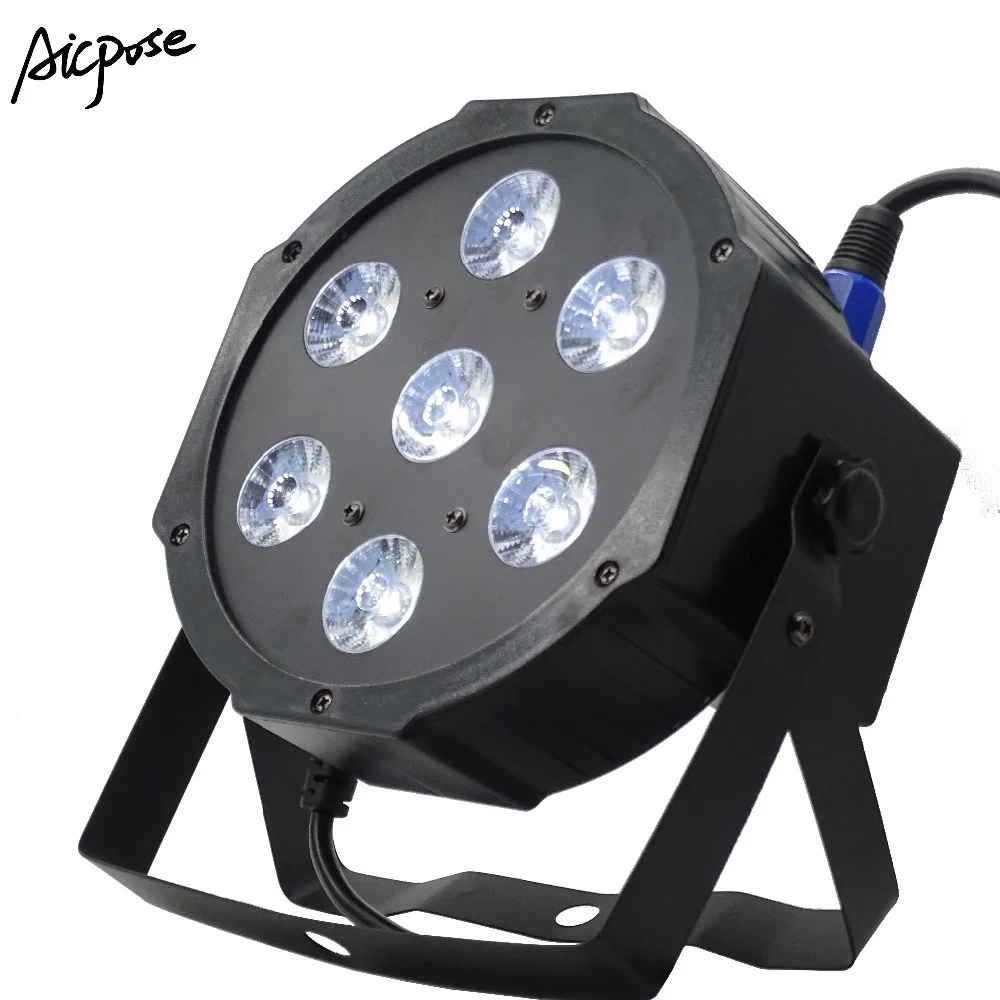 Led Par can 7x12 Вт Led Par огни RGBW 4в1/RGBWA UV 6в1 плоский Par Led dmx512 Диско огни свадебные маленькие dj сцены