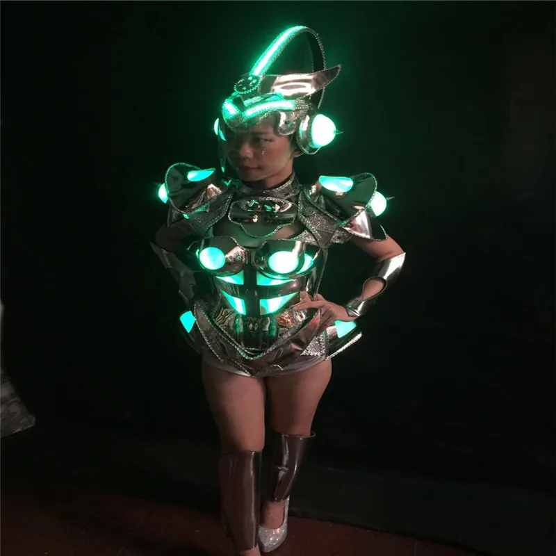 Сексуальная одежда для вечеринок KS02 светодиодный костюм RGB Яркий светящийся