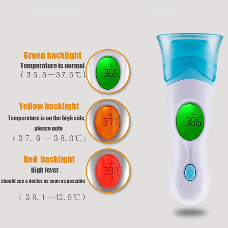 8 в 1 цифровой термометр для ушей для взрослых детей инфракрасный ЖК-дисплей Температура медицинский T2
