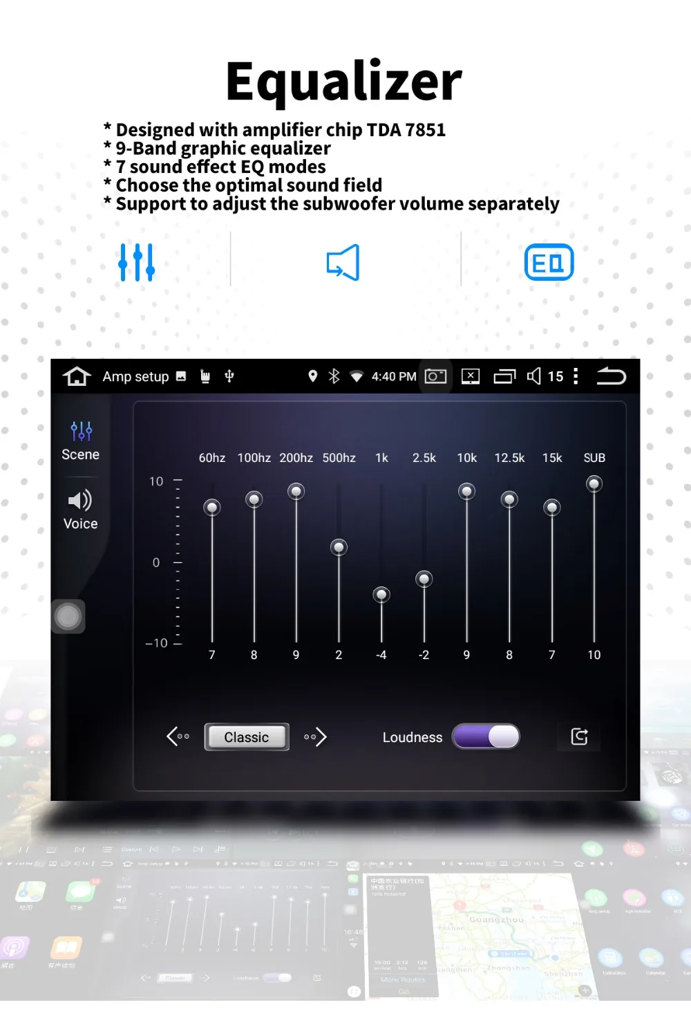 Best 9.7" Android 8.1 Steering Wheel Control Head Unit Universal Car Radio Auto Stereo Wifi Bluetooth GPS 1024*768 Rear View Camera 3