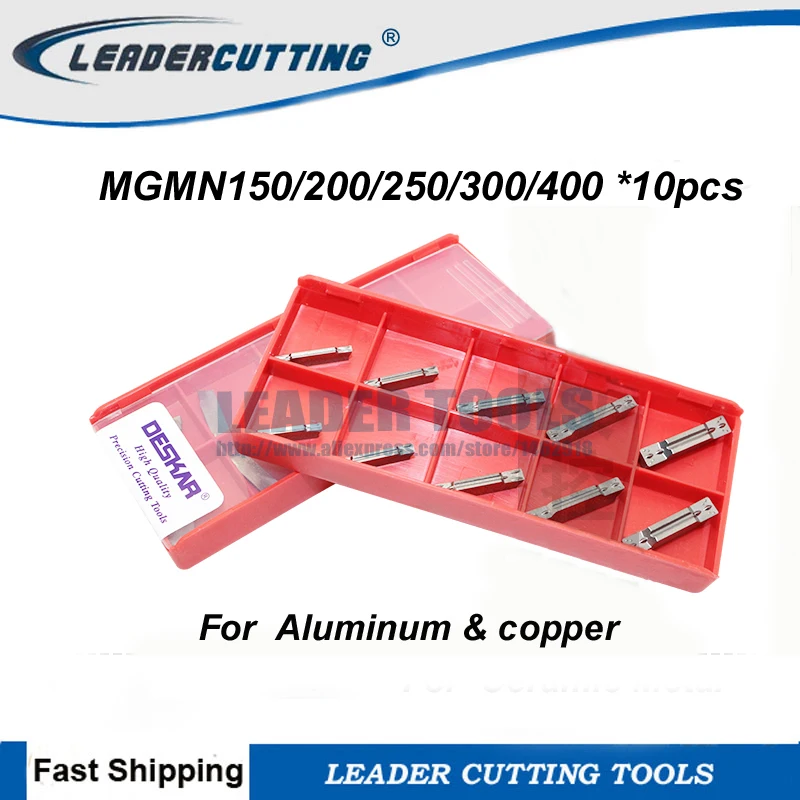 

MGMN150-G/200-G/250-M/MGMN300-M/400-M K10 *10pcs DESKAR Grooving carbide inserts for MGEHR/MGIVR,MGMN blades for Stainless Steel