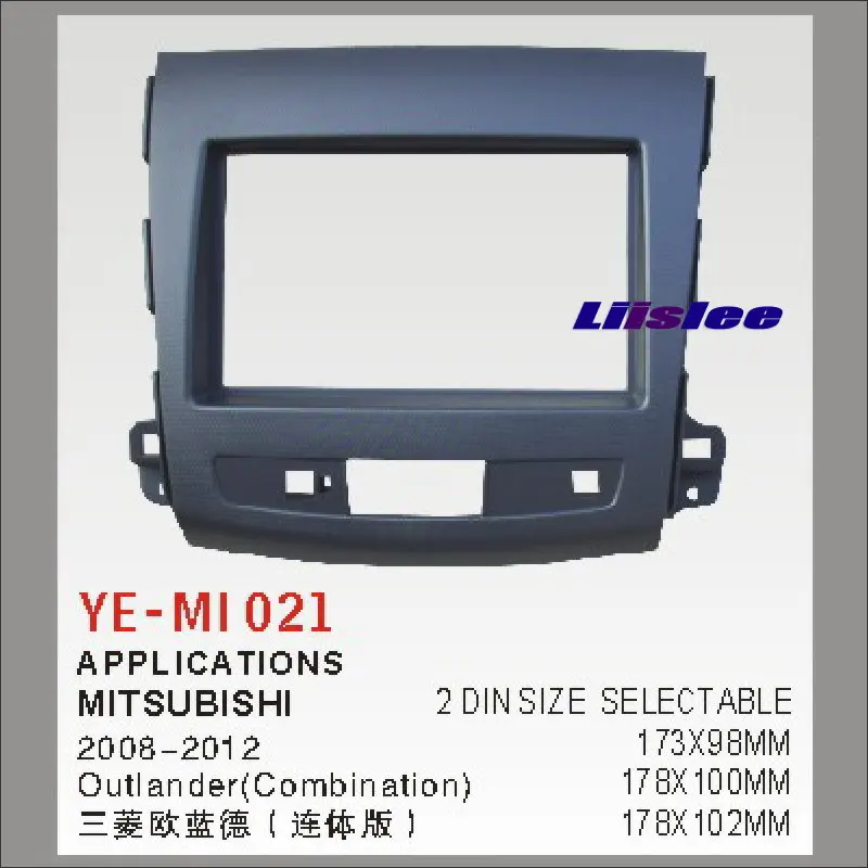 

Liislee 2 DIN Car Refitting Frame Panel For Mitsubishi Outlander Radio CD DVD Player NAVI Navigation / Dashboard ABS Fascia Kits