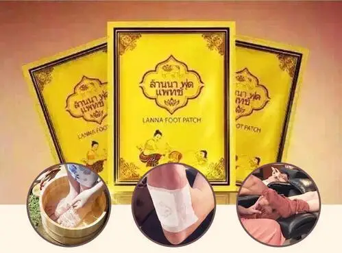 10pcs bag thailand lanna detox foot patch pads detoxify toxins