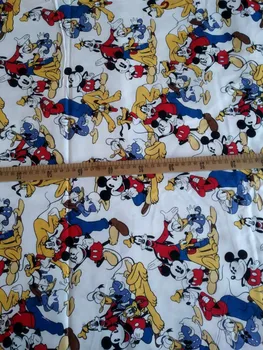 

100*140cm Mickey Goofy dog Cotton Sewing Fabric DIY Handmade Material Children's shirt bedding