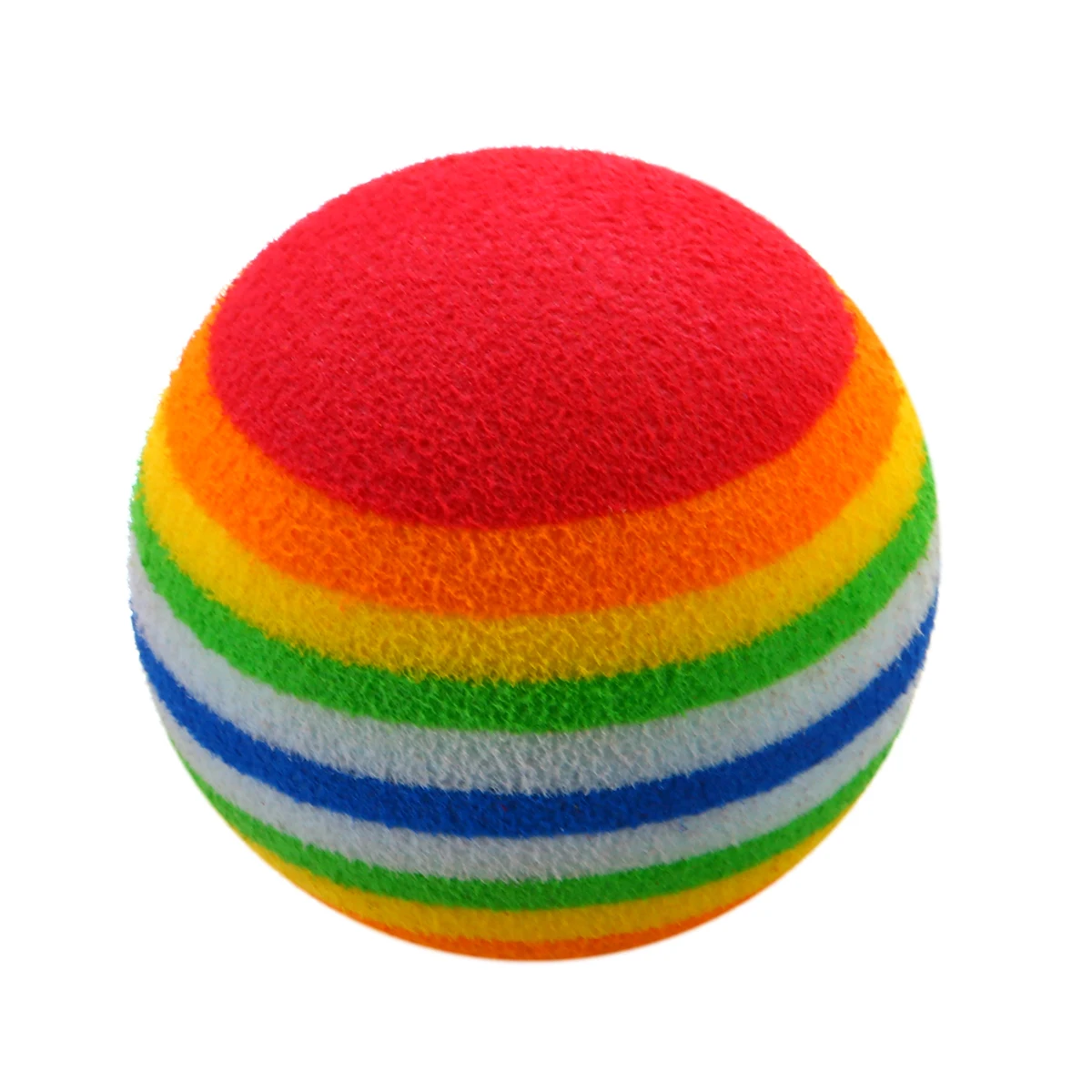 6pcs Rainbow Play Balls Soft Foam Pet Cat Dog Coloured Soft Foam Play Chew Chase Balls 3.5cm Diameter
