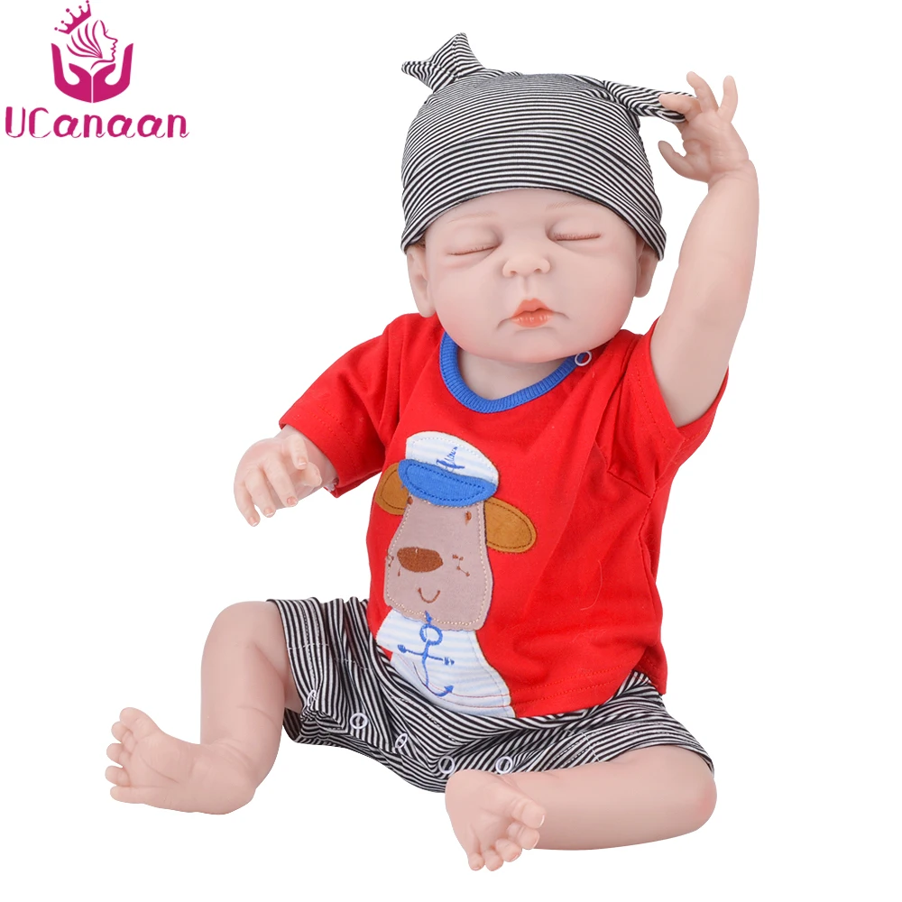 

UCanaan 22'' Realistic Reborn Dolls 55CM Sleeping Baby Newborn Alive Doll For Children Bonecas Kids Toys For Girls Birthday Gift