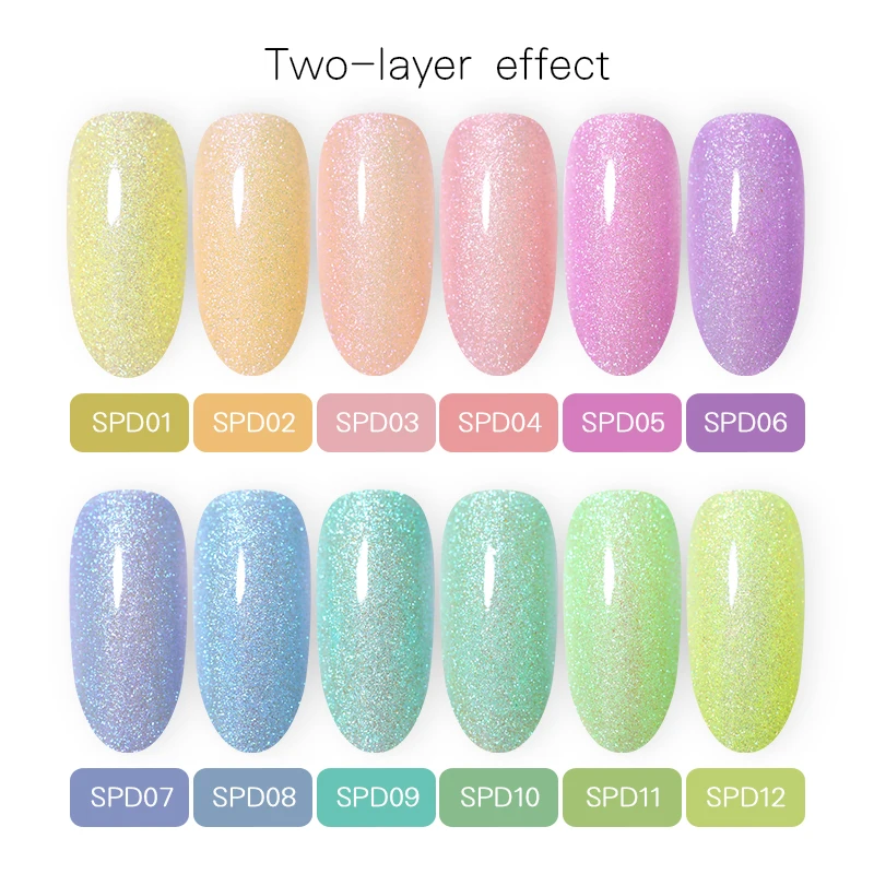 BORN PRETTY 10ml Shiny Glitter Nail Art Powder Dipping System Mirror Effect Shimmer Glitter Nail Decoration Manicure Nail Art