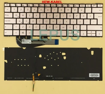 

Turkish TR layout backlight keybord for ASUS ZENBOOK 3 UX390 UX390UA keyboard with backlit Golden color