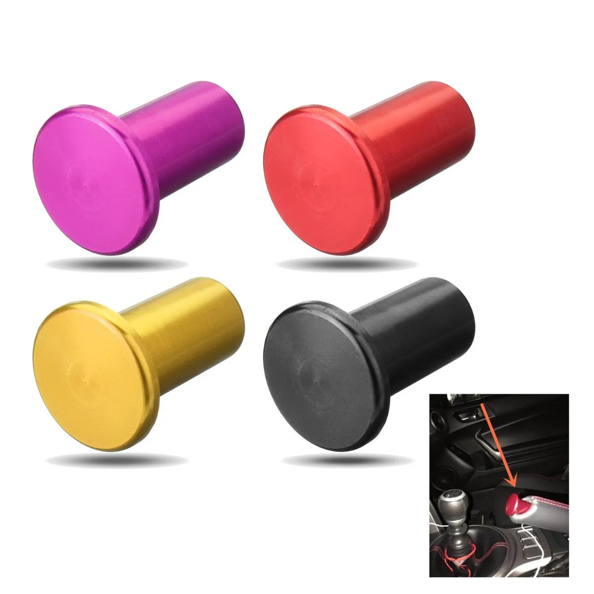 

Universal Car E-Brake Handle Brake Drift Spin Turn Knob Stick Lever Button Cover Aluminum
