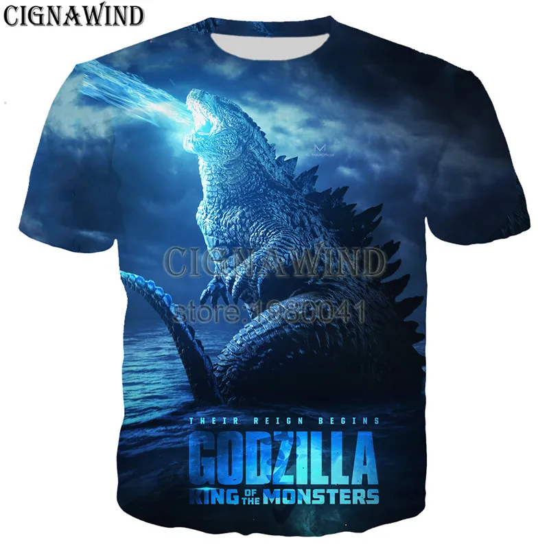 

New Summer tops women/men t shirt movie Godzilla: King of the Monsters 3D Printed t-shirts harajuku style tshirt streetwear