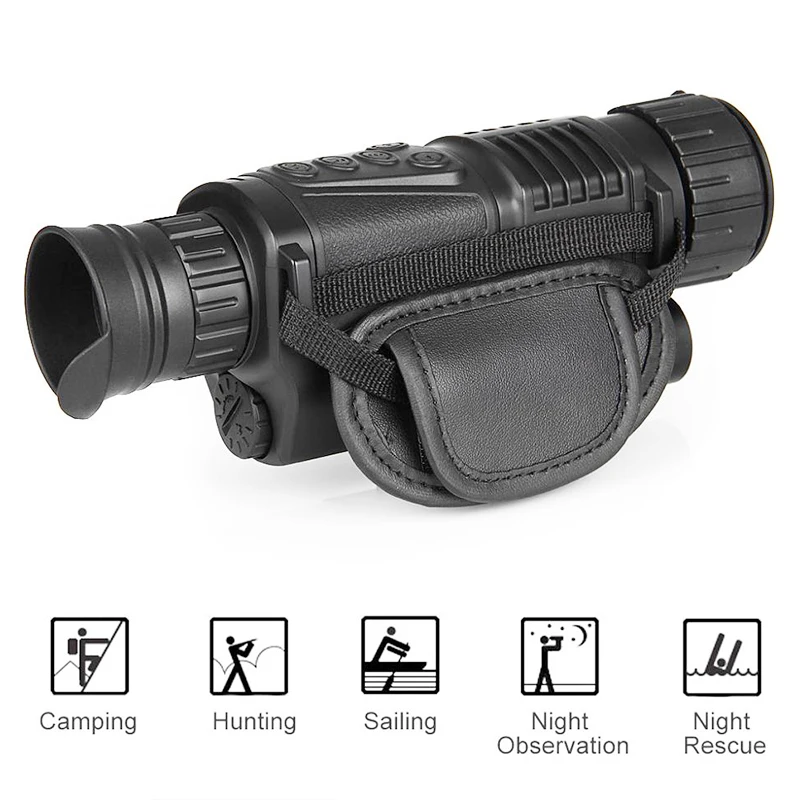 

WG540 Infrared Digital Night Vision Monoculars with 8G TF card full dark 5X40 200M range Hunting Monocular Night Vision Optics