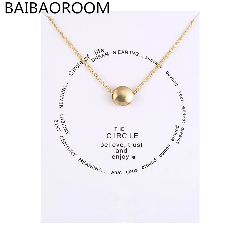 Fashion Jewelry Reminder The Circle Boxed Necklace For Women