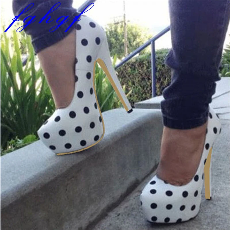 

FGHGF 2018 Pumps Shoes Women's 16cm Heel 5cm Platform Inside Waterproof Spike Shoes Sexy Stiletto Wedding Shoes Plus US5-11