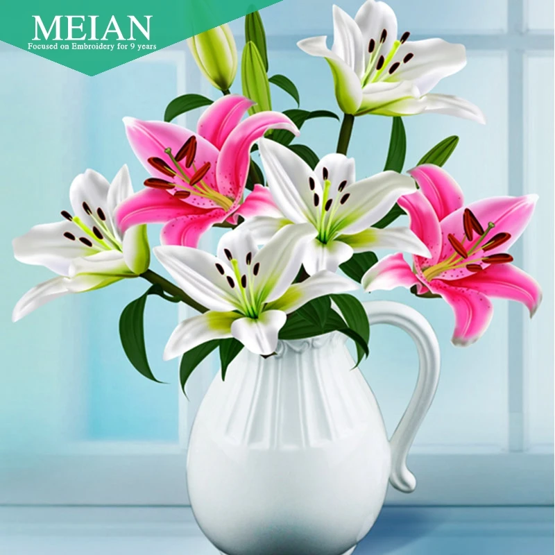 

diamond picture bedroom restaurant lily flower plant flowers series diamond embroidery diamond embroidery cross stitch