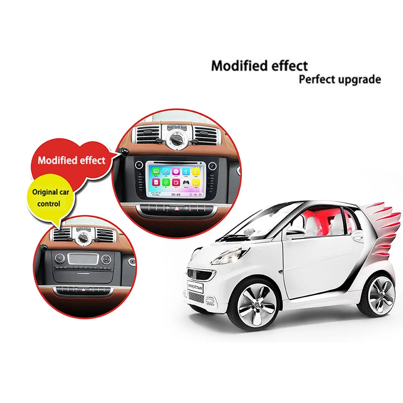 Excellent Liislee For Benz Smart Car DVD player Multimedia Audio Video Radio GPS Navi Multi-Touch Screen Android Bluetooth Stereo 2