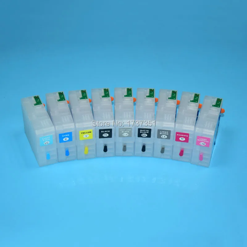 T5801-T5809 80ml refill ink cartridge with chip sensor for Epson Stylus Pro 3800 inkjet printer T5801 цена T5801-T5809 80ml refill ink cartridge with chip sensor for Epson Stylus Pro 3800 inkjet printer T5801 цены онлайн