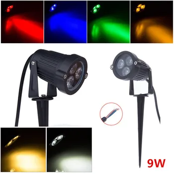 

20*DHL 9W LED Lawn lamps Outdoor lighting IP65 DC/AC 12V AC110V 220V waterproof LED Garden Wall Yard Path Pond Flood Spot Light