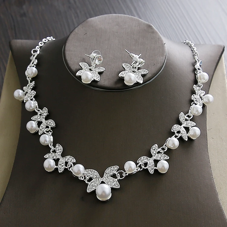 Wedding Sets for Women Bling Bride Hair Accessories Tiaras Earrings Necklace Wedding Jewelry Sets (3)