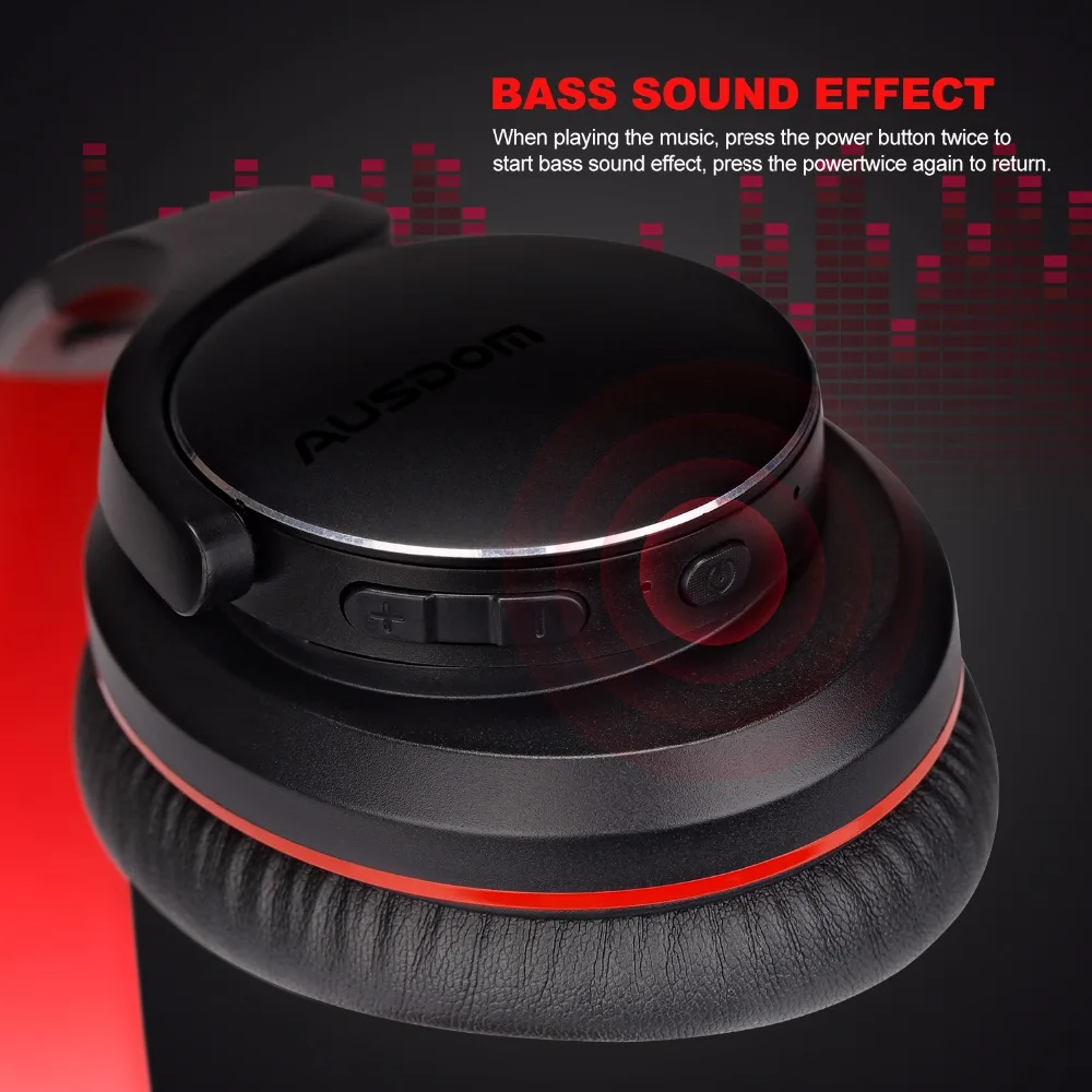 Ausdom AH3 aptX Low Latency Bluetooth наушники V4.2 Беспроводной для игр Over Ear Складная глубокий бас