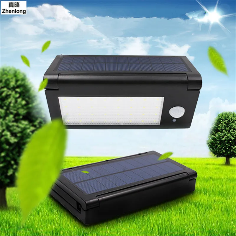 

Waterproof 32LED Solar Light 2835 SMD White Solar Power Outdoor Garden Light PIR Motion Sensor Pathway Wall Lamp 3.7V Can Folded