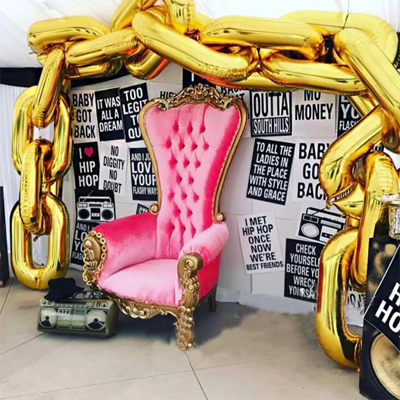 Gold chain link balloons Clearance
