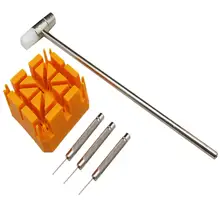 Часовщик часы ремешок ссылка ремонт инструмент молоток Пробивной пуансон ремешок держатель комплект высокого качества