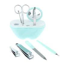 9 шт Профессиональные ножницы для ногтей набор инструментов из нержавеющей стали набор для ухода за ногтями с чехол для путешествий домашний маникюрный педикюрный набор