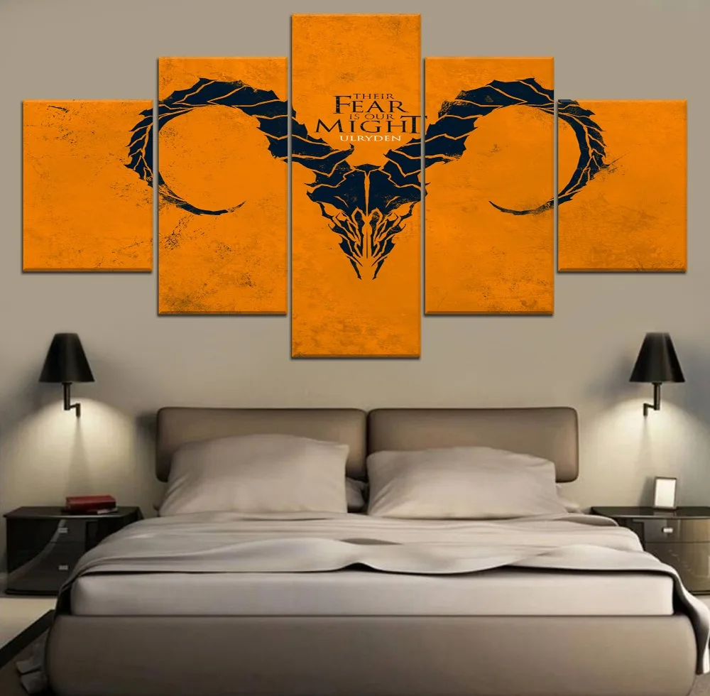 

Modern Wall Children Room HD Print Painting Home Decor Artwork 5 Panel Game of thrones Movie World Poster Canvas Art Print