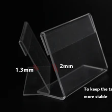 8*12 см 20 шт. стол знак label Дисплей стенд акриловые держатель знака ценник метки рамки Дисплей стенд таблицы карты Стенд метки рамки