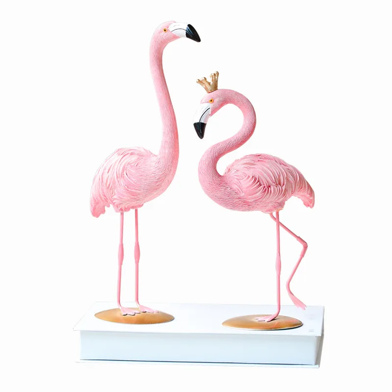 

Hight quantity flamingo ornaments ins wine cooler book case decoration fashion wedding living room decor frieng gift cute animal