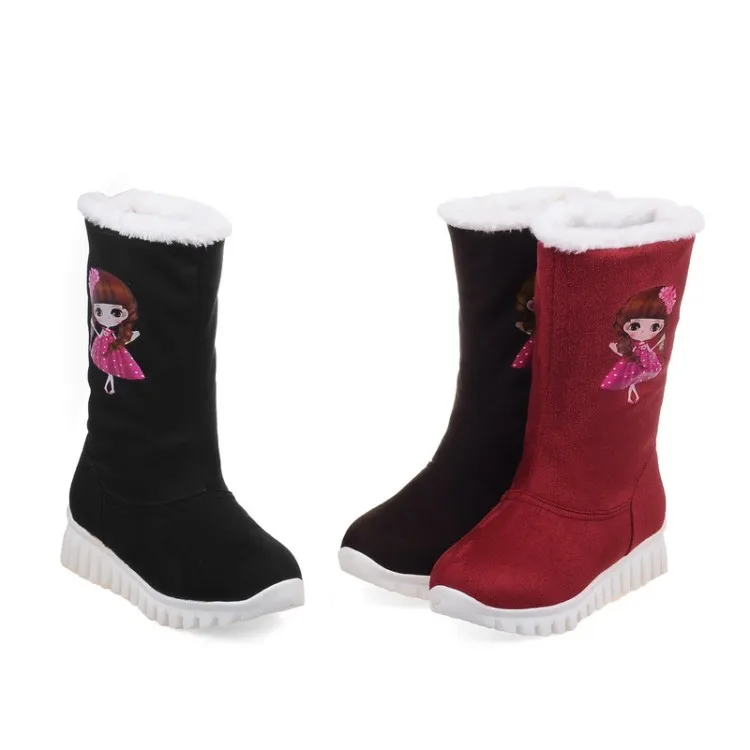 

2016 Winter Boots Big Size 34-46Women's Shoes Gladiator Winter Snow Boots Fashion High Long Low Heel Marti Ladieskeep Warm X-568