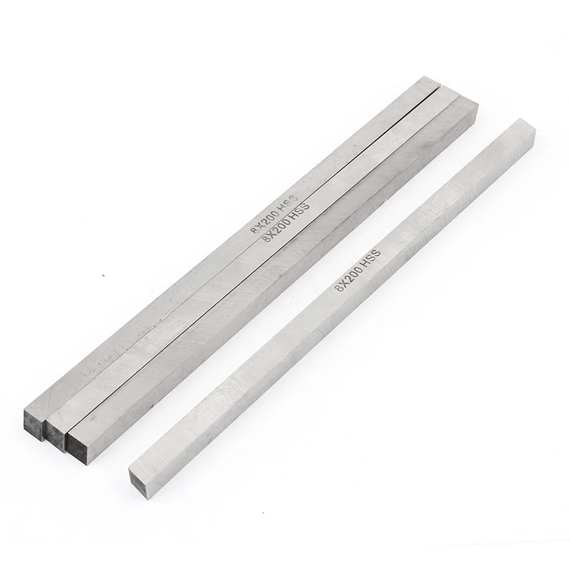 

ELEG-4 pcs CNC Lathe HSS Square Cutting Tool Bits Bar 8mm x 8mm x 200mm Gray